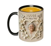 Taza de cerámica genérica | Cristalería con diseño de corona de abuela | Taza de 300 ml para café y celebraciones de cumpleaños - para mujer abuela mamá leche lata capuchino de soda cerveza