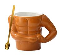 Taza de cerámica genérica Novelty, Muscle Shape Drinking Cup 5,04 x 3,74 pulgadas, Beverage Container, Multifunctional Coffee Tea Beer Mug for Workplace Desk, Home Bar, Gifting, Daily Use