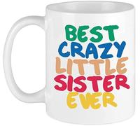 Taza De Cerámica La Meilleure Petite Sœur Folle Du Monde Diseño Taza De Café Divertido Taza De Porcelana Para Amiga Espresso Familiare