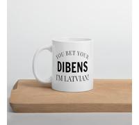 Taza De Cerámica Letonia Gracioso Puedes Apostar Tu Dibens A Que Soy Letón Colorido Taza Café Resistente Mug Coffee Para Leche Amiga Té