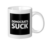 Taza De Cerámica Los Demócratas Apestan Resistente Taza Te Divertido Mug Coffee Para Espresso Familiare Té