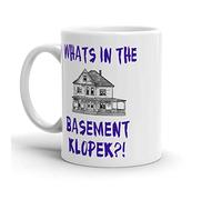 Taza De Cerámica Los Suburbios ¿Qué Hay En El Sótano? Klopek Minimalista Taza Divertido Tazas De Desayuno Para Espresso Amiga Familiare