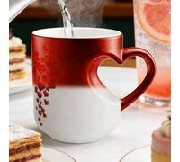 Taza De Cerámica Mágica Que Cambia De Color En Forma De Corazón | Taza De Café Con Mango En Forma De Corazón Con Diseño Mágico Termocrómico,Para Regalos De San Valentín, Navidad Y Día De La Madre