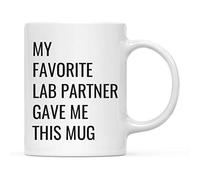 Taza De Cerámica Mi compañero de laboratorio favorito me dio esto Taza De | Regalo Aficionado 2 unidades-330ml Reutilizable Tazas De Té Divertido Tazas De Cafe Personalizadas Adulto Recuerdos