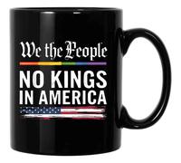 Taza de cerámica "No Kings In America We The People", diseño de doble cara - regalo, taza de café