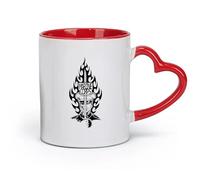 Taza de cerámica novedosa para té o café, diseño de marines, soldados del ejército, muertos en la guerra (320 ml) para capuchino, té, leche y color rojo.