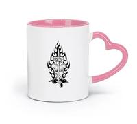 Taza de cerámica novedosa para té o café, diseño de marines, soldados del ejército, muertos en la guerra (320 ml) para capuchino, té, leche, color rosa