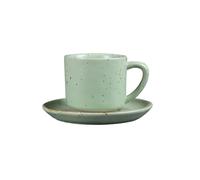 Taza de cerámica para café verde crema de 175 ml