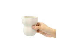 Taza de cerámica para calabaza tipo amasadora japonesa, sin asas, color beige, 300 ml