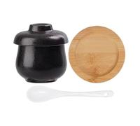 Taza de cerámica para cocinar al vapor, tazón pequeño de cerámica a prueba de fugas de 250 ml, cuenco para hacer natillas de huevos de cocina en el hogar con tapa, boquilla, asas, estante para cocinar