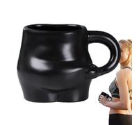 Taza de cerámica para el gran vientre, taza de calentador de manos para el vientre grande - tazas de té de café divertidas Taza de desayuno hecha a mano,Taza de café y té Body Art de 320 ml, vajilla