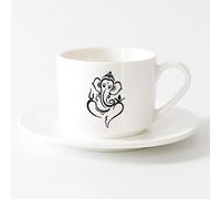 Taza de Cerámica para Hogar y Oficina Dios elefante Ganesha Hindú Hinduismo （6oz/175ml） Perfecto para cocinas, restaurantes y cafeterías, gran idea de regalo