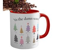 Taza de cerámica para la temporada de Navidad, taza temática navideña | Taza de cerámica para lavavajillas,Taza de agua helada de viaje para madre, padre, amigos bebiendo leche, agua helada