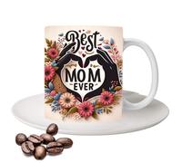 Taza de cerámica para mamá - Divertido regalo de taza de café, elegante para ella | Taza de té diaria, lavavajillas segura para el cumpleaños de la madre, uso de oficina, decoración de cocina y