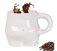 Taza de cerámica para vientre gordo, taza calentadora de manos para grasas | Taza de café divertida que pellizca el vientre grueso - 320 ml Taza de café/té de arte corporal única, linda vajilla kawaii