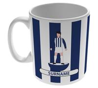 Taza de cerámica personalizada con figura de jugador de 325 ml para fanáticos del West Bromwich Albion, ideal para los aficionados al fútbol de Baggies
