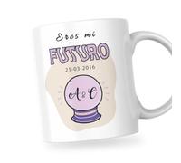 Taza de cerámica personalizada con foto. Taza personalizada para San Valentín con frase. Regalo original personalizado. (eres mi futuro)
