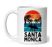 Taza De Cerámica Santa Monica, Californie Resistente Taza De Café De Cerámica Con Asa Taza De Porcelana Para Familiare Espresso Oficina
