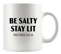 Taza De Cerámica Sé salado, mantén la fe, admirador Taza De Té San | Valentín 2 unidades / 330 ml Reutilizable Taza Portátil Tazas Desayuno Compra Solidaria Bodas