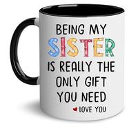 Taza De Cerámica Ser Mi Hermana Es La Única Tú Diseño Taza Te Resistente Mug Para Oficina Leche Familiare