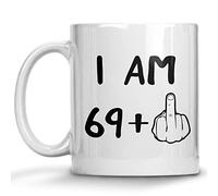 Taza De Cerámica Tengo 69 Años Más El Dedo Medio, 70 Años. Con Asa Taza Cerámica Divertido Mug Coffee Para Espresso Amiga Leche