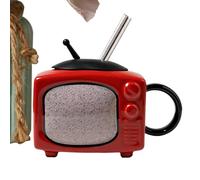 Taza De Cerveza Con Forma De TV: Diseño De Televisión Retro De 450 Ml, Cerámica Esmaltada De Calidad, Vasos Resistentes Al Calor | Taza De Café Novedosa, Vaso De Whisky Único Para Cine En Casa