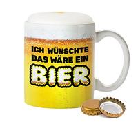 Taza de cerveza con texto en alemán "Ich wünscht das wäre das wäre das wäre ein Bier, lustige Tazas, Kaffeasse mit Sprech, Bierbecher Geschenke für Männer, 300 ml Kaffeebecher Biergeschenk, Teetasse,