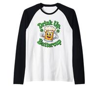 Taza de Cerveza con Texto en inglés Drink Up Buttercup Camiseta Manga Raglan