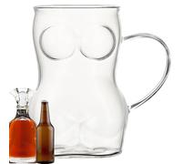 Taza de cerveza de grande - vasos de cerveza para hombre - vasos clásicos, taza de vidrio de cerveza con forma de cuerpo, tazas de bebidas estilo pub, taza de té para alcohol, , cócteles