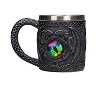 Taza de cerveza Dragón - Norse Celtic Drinkard, taza de café Dragon Eye | Fantasy medieval cerveza taza de mazmorras vaso, regalo de colección medieval para hombres fans del dragón, bar en casa d