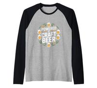 Taza de Cerveza Powered by Craft Cheers Camiseta Manga Raglan