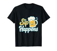 Taza de cerveza Sip Happens Bar Humor Craft Beer Novelty Camiseta