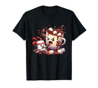 Taza de Chocolate Caliente Marshmallow Ninja Vs Angry Camiseta