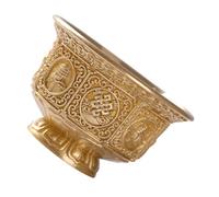 Taza de cobre con ocho símbolos de la suerte para ofrendas budistas, taza de agua bendita, suministros prácticos para ceremonias religiosas, artículos de ceremonia religiosa