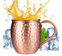Taza De Cobre - Taza De Cobre Mule | Tazas De Mula De Moscú De Coppers | Vasos Martillados Hechos A Mano Que Ofrecen Bebidas Refrescantes Frías Que Se Sirven Para Cócteles En El Bar En Casa, Entretene