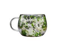 Taza de con Flores Secas - Vaso Decorativo 300ml con Asa | Perfecto para Té, Café, Leche y | Diseño Elegante para Hogar, Granja, Oficina-y-Dormitorio de Estudiantes Pro