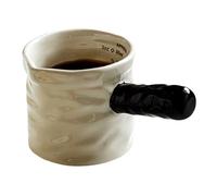 Taza de crema de porcelana con marcado de escala transparente Dispensador de leche de cocina Ideal para estilos de preparación Preparación de café Jarra de leche con medidas