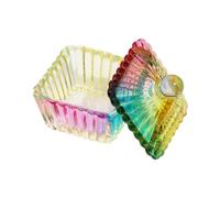 Taza de cristal en forma de corazón para líquidos acrílicos en polvo, plato de cristal con tapa, cuenco de cristal para salón y hogar, líquidos acrílicos, polvo de vidrio, plato Dappen en forma de