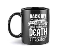 Taza De Desayuno ¡Déjame en paz! Ya tengo suficientes problemas hoy. Taza | De Cerámica Despedida 2 Unidades Resistente Taza Ligero Mug Familiares Uso Empresarial