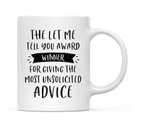 Taza De Desayuno El ganador del premio Déjame contarte Taza De Regalo | Mujeres 2 unidades-330ml Divertido Tazas De Cafe Personalizadas Elegante Vaso Personalizado Gamers Bodas