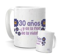 Taza de Desayuno para Cumpleaños | Tazas 30 años | Regalos originales treinta años | Regalos divertidos para amigos, primos y más familia | 350ml