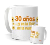 Taza de Desayuno para Cumpleaños | Tazas 30 años | Regalos originales treinta años | Regalos divertidos para amigos, primos y más familia | 350ml