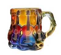 Taza de diseño de guitarra genérica | Taza de arcoíris para entusiastas de la guitarra - Vajilla de resistente al calor para decoración del hogar con diseño creativo y estilo