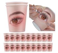 Taza de ejercicios de maquillaje de pestañas, taza de papel de maquillaje de pestañas de extensión, estilos de copa, ayuda para mostrar pestañas postizas para hombres, artistas de maquillaje