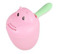 Taza de Enjuague para Baño Infantil Hipopótamo Rosa Pp Grande | Forma Divertida, Agarre Cómodo y Vertido Fácil, Uso Versátil para Bebés y Padres, Diseño Adorable