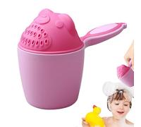 Taza de enjuague para bebés - taza de enjuague de baño para bebés, enjuague de champú de silicona suave | Mango ergonómico con registros de agua sin lágrimas, material libre de BPA, fácil adhesión