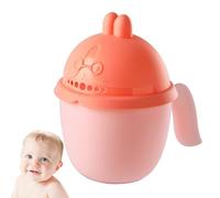 Taza de enjuague para el baño del bebé,Controlar el flujo de enjuague: cómodo vaso de agua de baño para niños pequeños con 7 agujeros de agua para disfrutar del tiempo de Uozonit