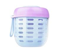 Taza de ensalada - Recipiente reutilizable a prueba de fugas de 500 ml, tarro portátil para alimentos con asa, almacenamiento de ensaladas y frutas con cesta de drenaje, ideal para oficina, viajes