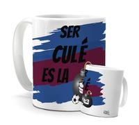 Taza de Equipo Fútbol Barça | Tazas para regalar Equipo Fc Barcelona | Regalos para amigos Ser Culé es la bomba | Cosas de futbol | Regalo original para cumpleaños, amigo invisible | 350ml