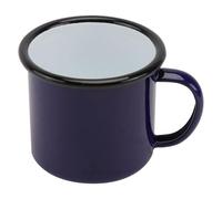 Taza de Esmalte Azul de 350ml, Portátil y Fácil de Limpiar | Tazas Vintage, Uso Diario para Café o Leche, Superficie Lisa, Adecuado para Oficina, Picnics y Obsequio